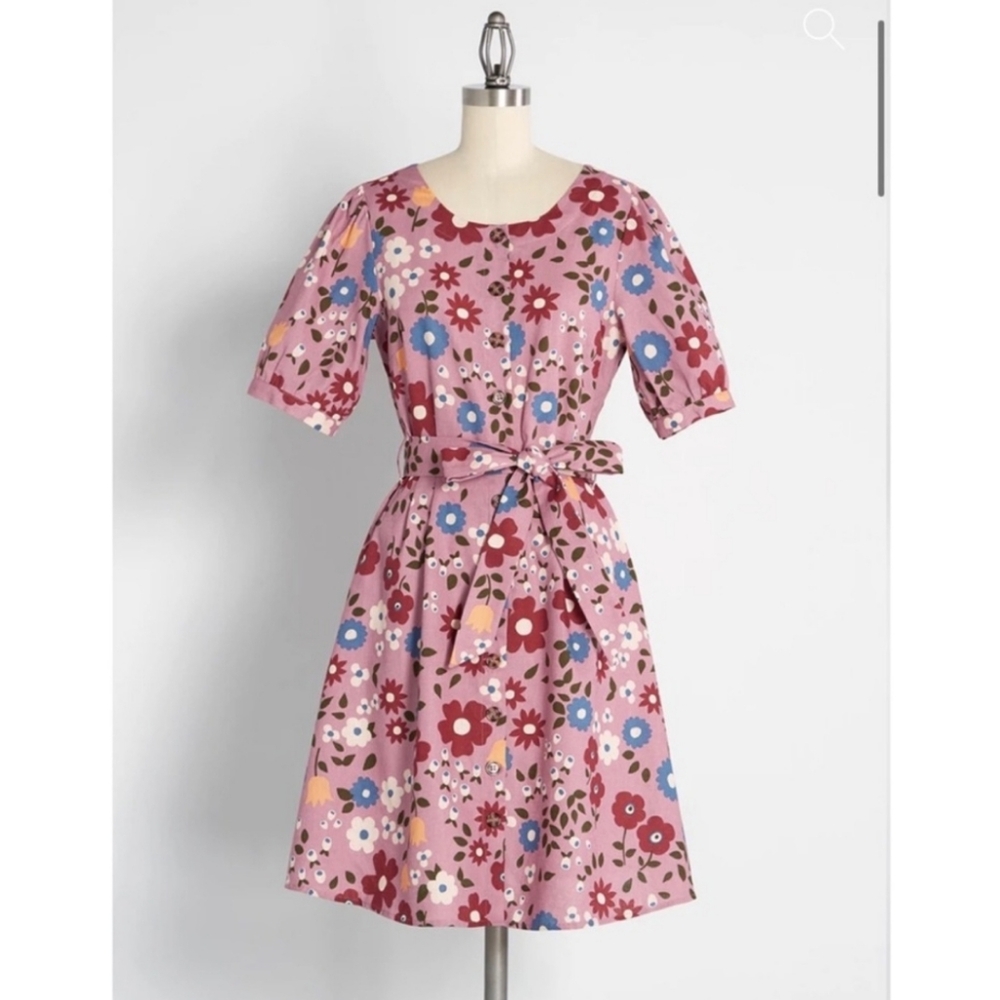 ModCloth x Princess Highway Retro Floral Midi dress
